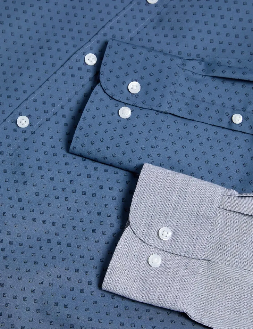 2 Pack Regular Fit Easy Iron Printed Shirts