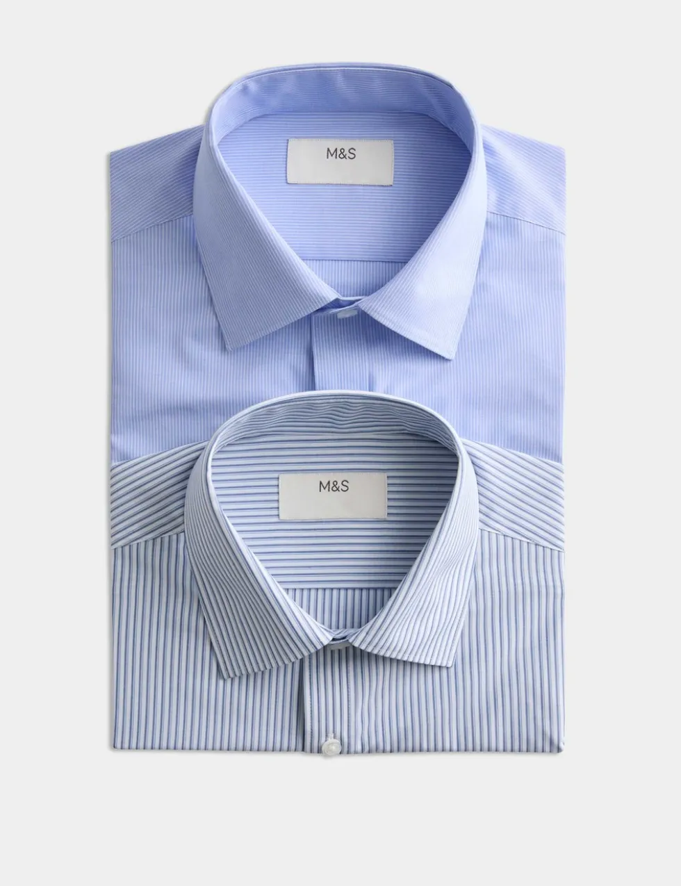 2 Pack Regular Fit Easy Iron Cotton Blend Shirts