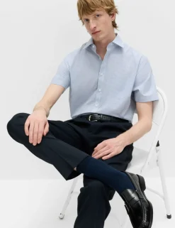 2 Pack Regular Fit Easy Iron Cotton Blend Shirts