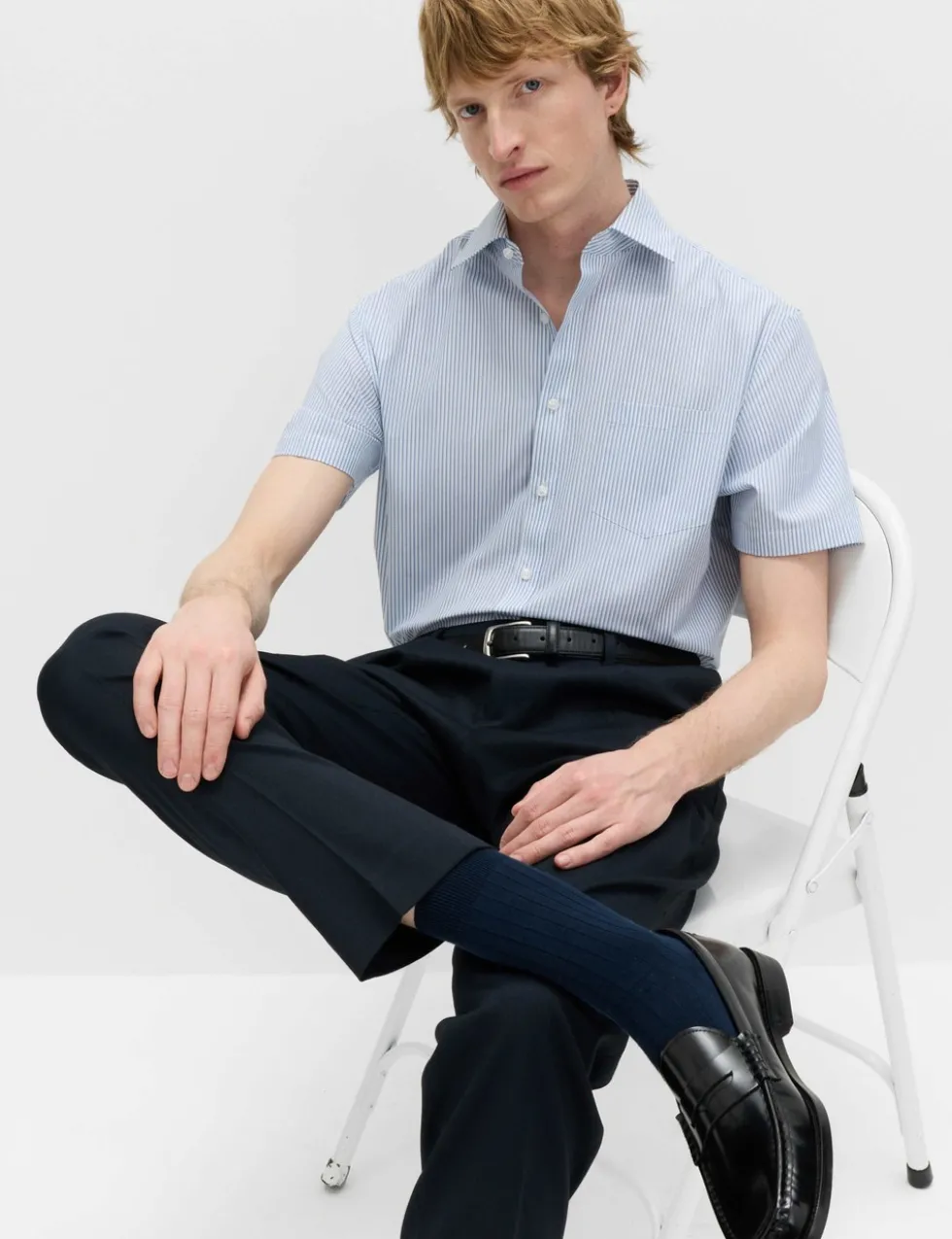 2 Pack Regular Fit Easy Iron Cotton Blend Shirts