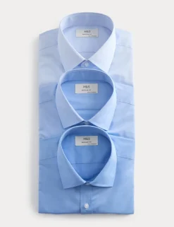 3 Pack Regular Fit Easy Iron Short Sleeve Shirts