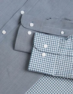 2 Pack Regular Fit Easy Iron Check Shirts