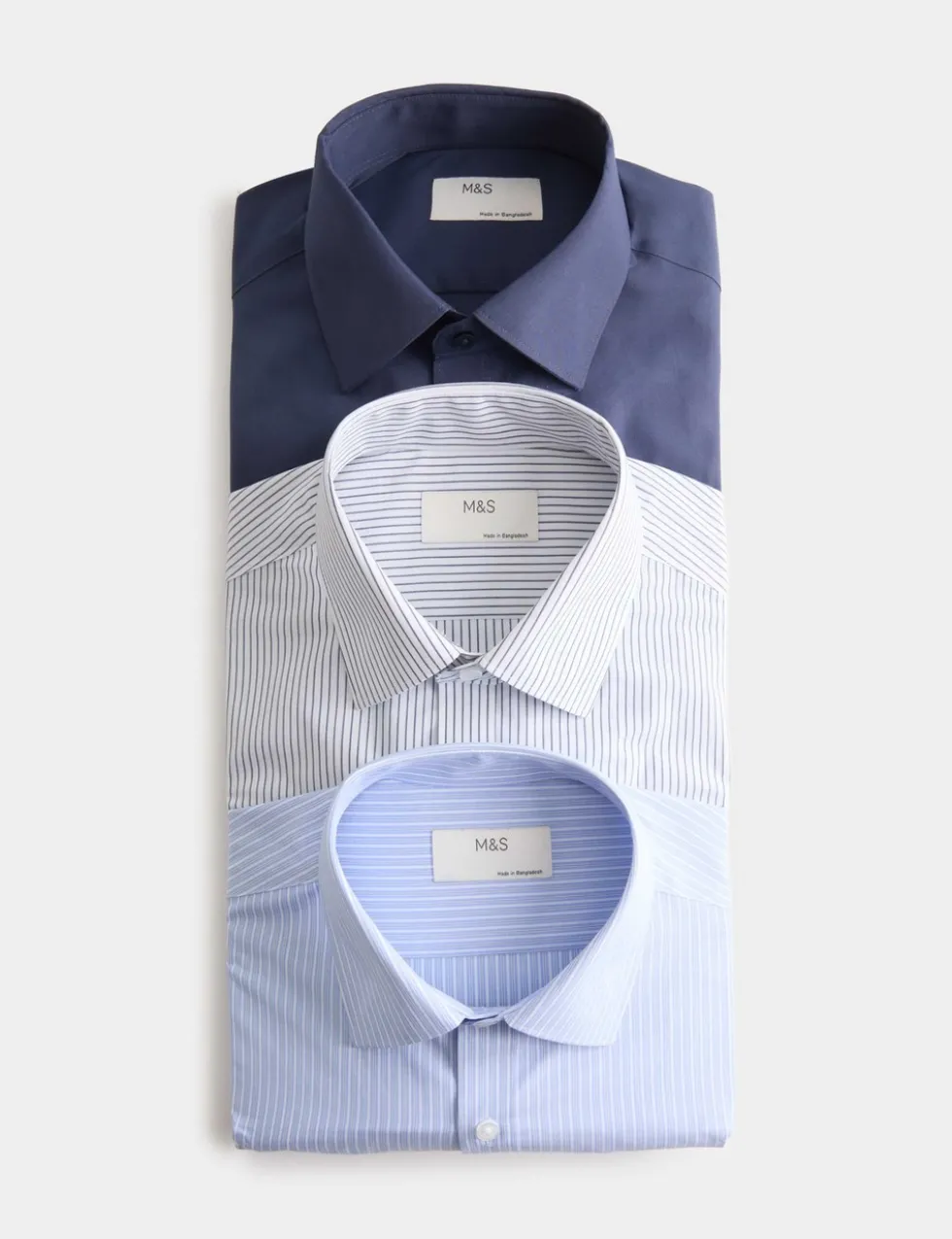 3 Pack Regular Fit Long Sleeve Shirts
