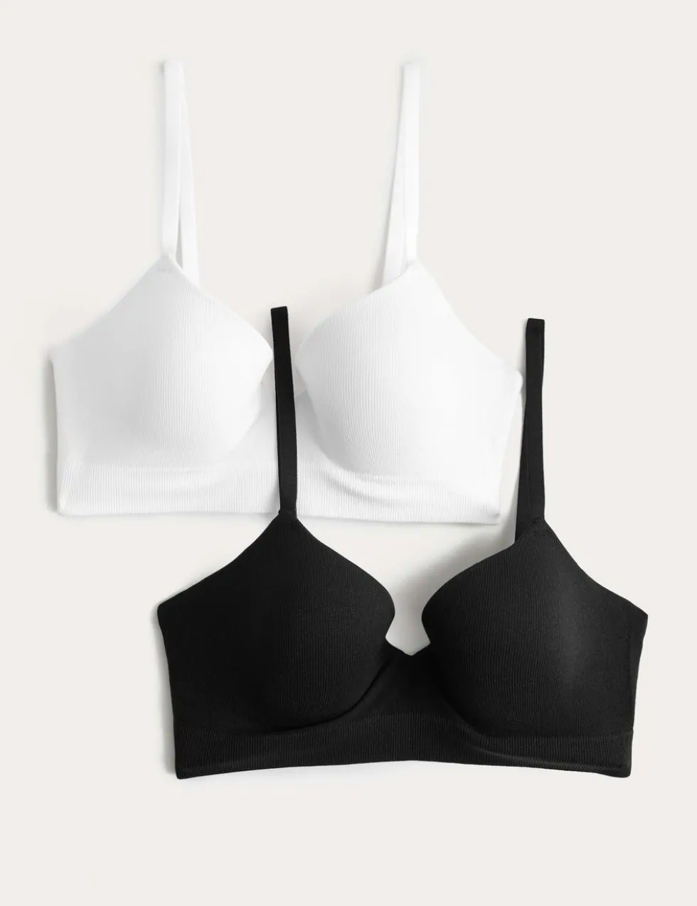 2 Pack Seamfree Wired Demi Cup Bras (A-E)