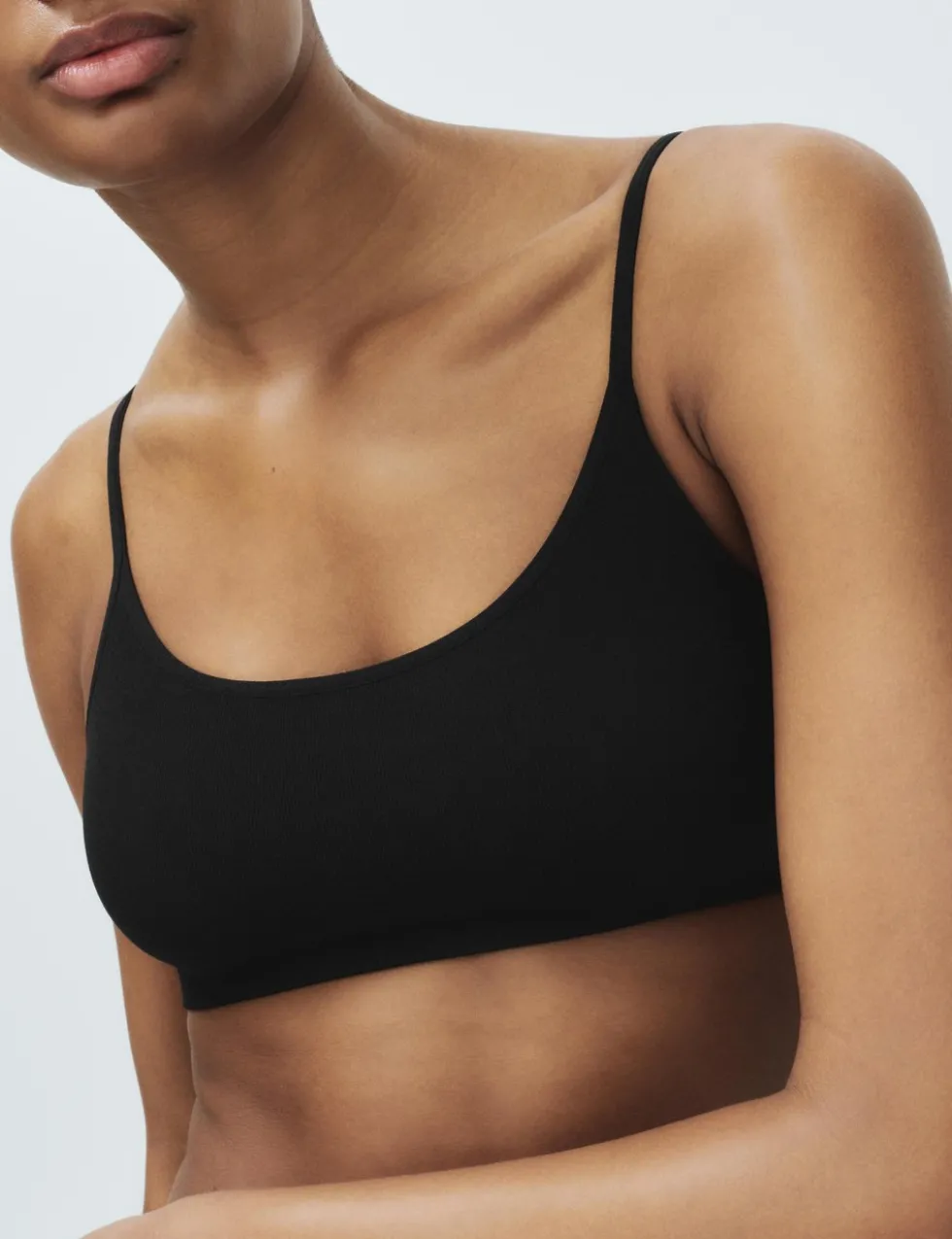 3 Pack Seamless Non Wired Micro Crop Tops