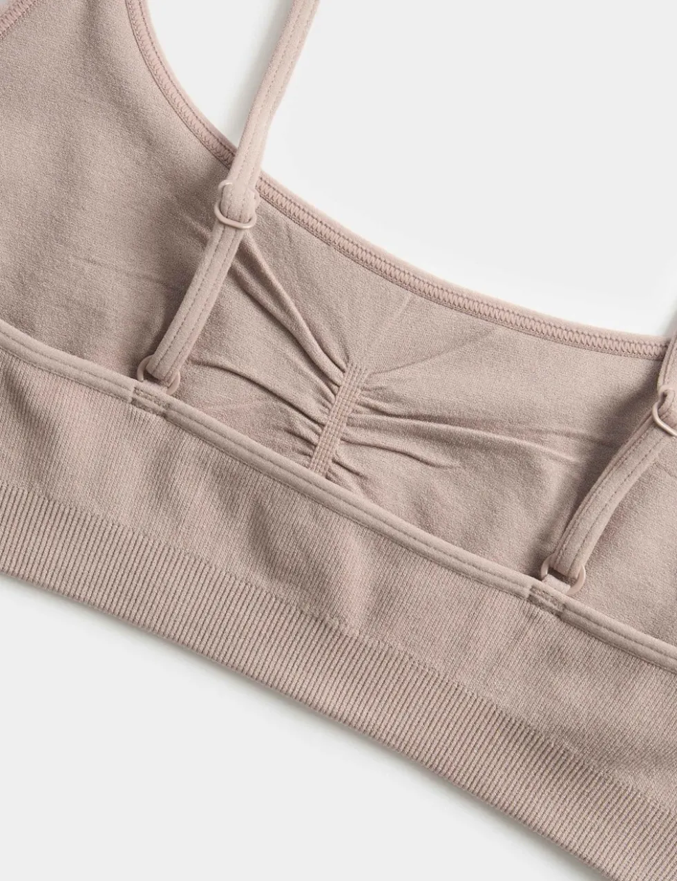 3 Pack Seamless Non Wired Micro Crop Tops