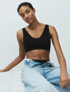 3 Pack Seamless V-Neck Crop Tops