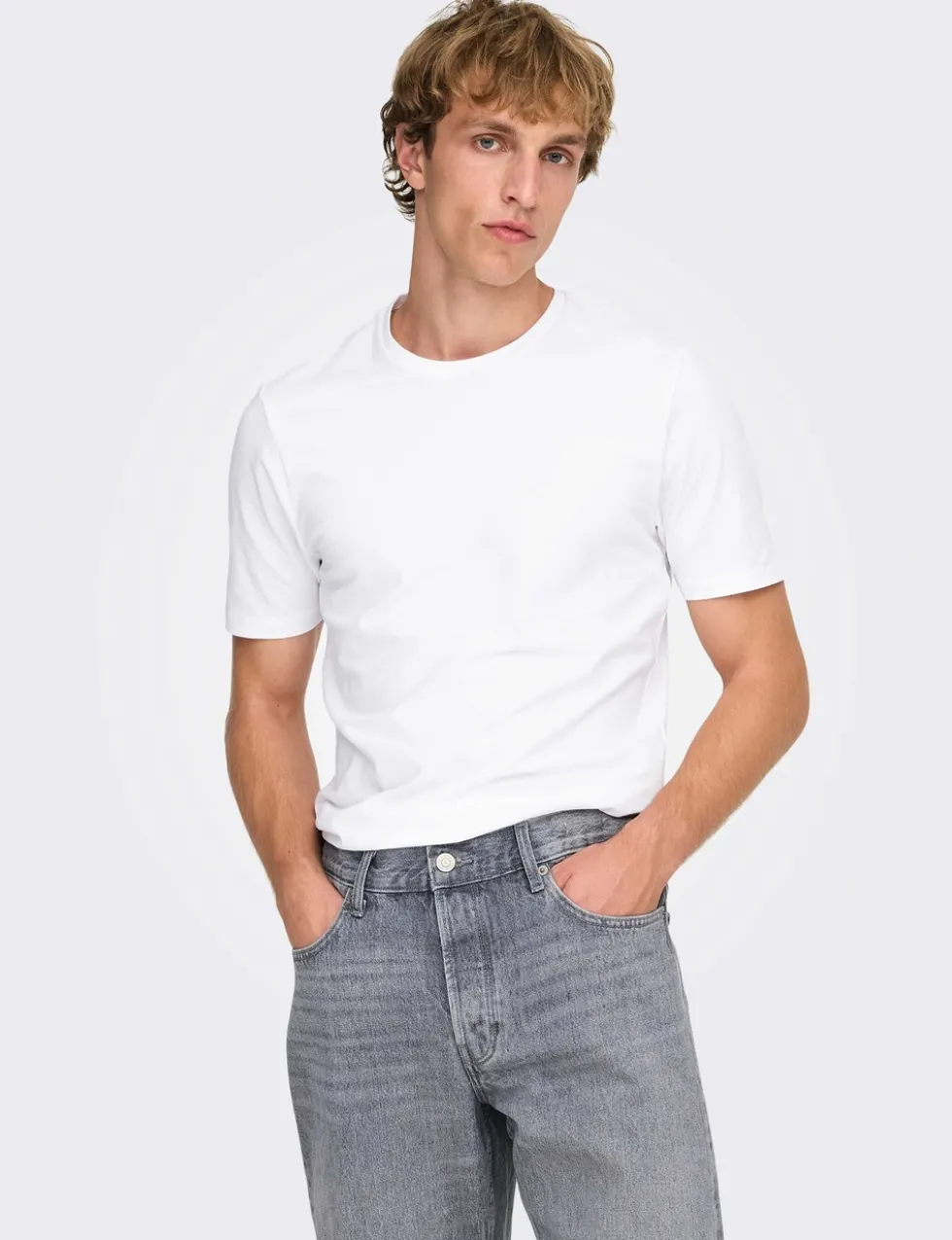 2 Pack Slim Fit Cotton Rich Crew Neck T-Shirts