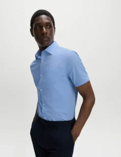 3 Pack Slim Fit Easy Iron Short Sleeve Shirts