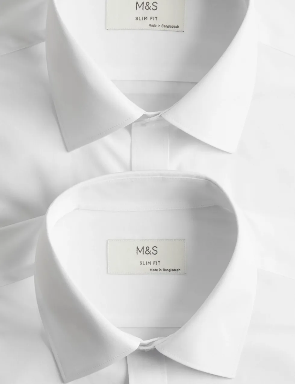 2 Pack Slim Fit Easy Iron Cotton Blend Shirts