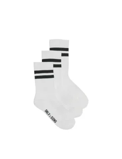 3 Pack Striped Cotton Rich Socks