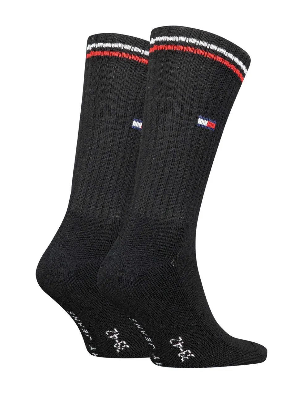 2 Pack Striped Cuff Cotton Rich Sports Socks