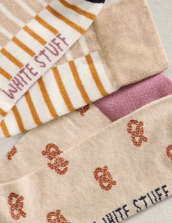 2 Pack Striped Pretzel Cotton Rich Socks