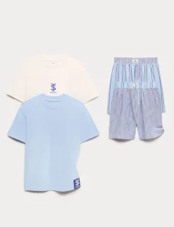 2 Pack Striped Pyjama Sets (6-16 Yrs)