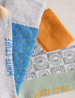 2 Pack Sun Print Cotton Rich Socks