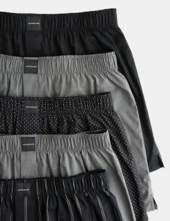 5 Pack Supima® Cotton Rich Woven Boxers