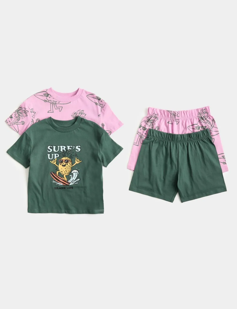 2 Pack Surf Graphic Pyjama Sets (1-8 Yrs)