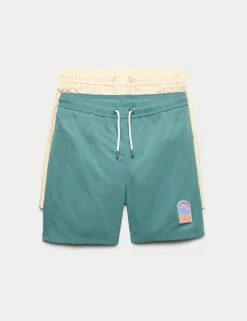 2 Pack Swim Shorts (6-16 Yrs)