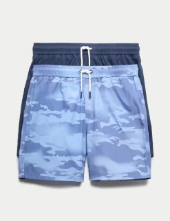 2 Pack Swim Shorts  (6-16 Yrs)
