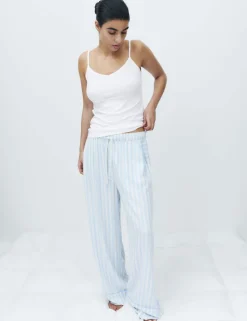 2 Pack Twill Wide Leg Pyjama Bottoms