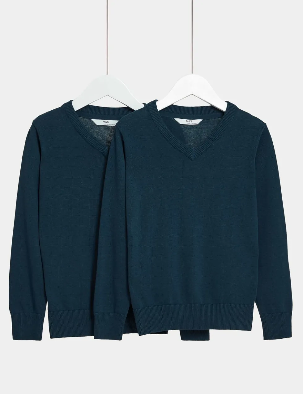 2 Pack Unisex Pure Cotton School Jumper (3-18 Yrs)