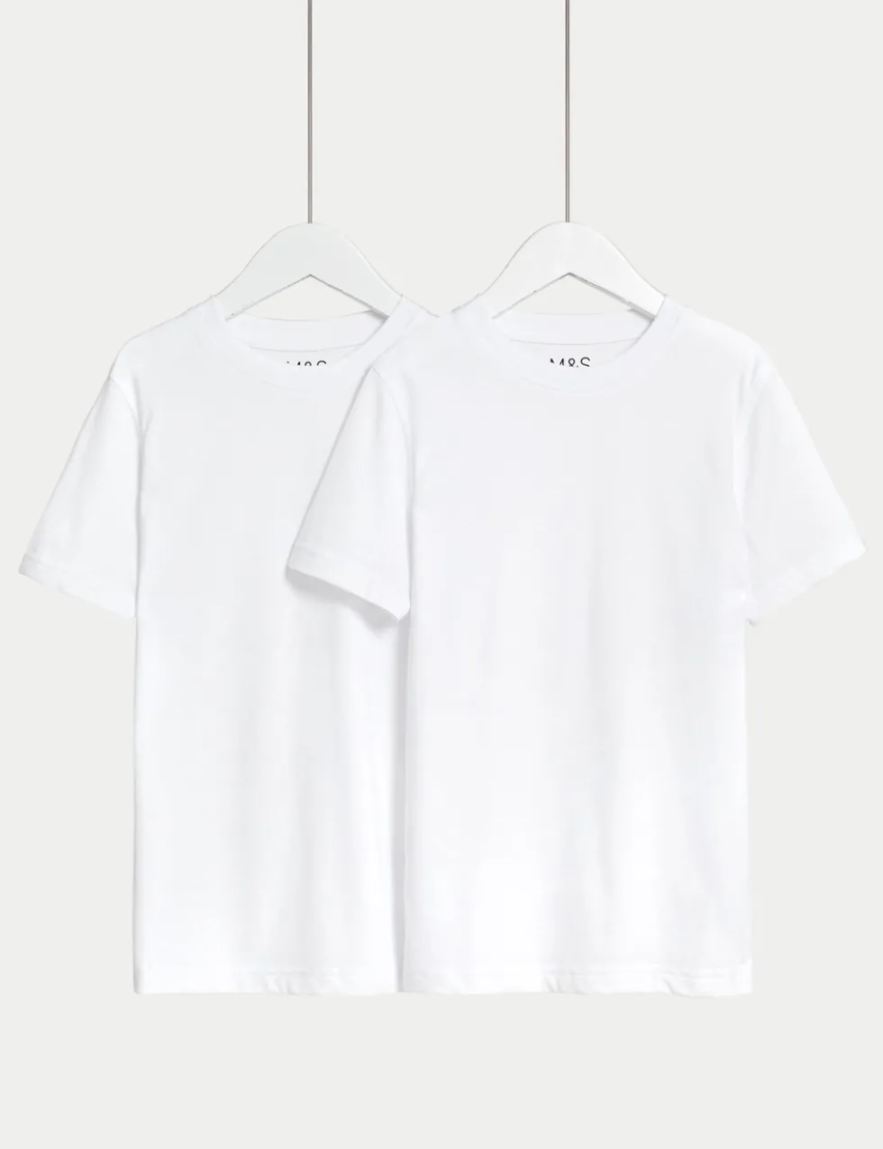 2 Pack Unisex Pure Cotton School T-Shirts (2-16 Yrs)