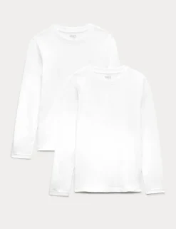 2 Pack Unisex Pure Cotton School T-Shirts (2-16 Yrs)