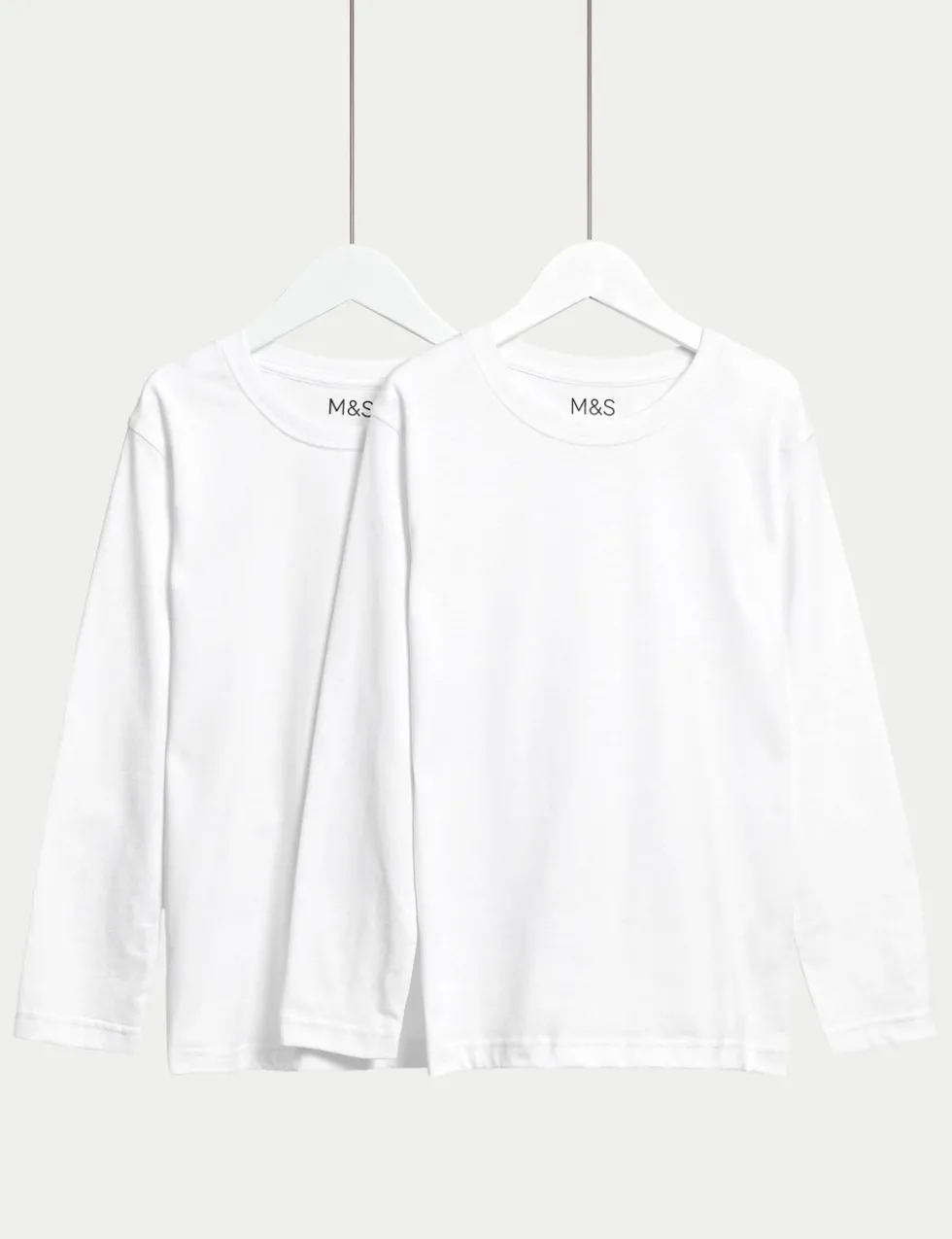 2 Pack Unisex Pure Cotton School T-Shirts (2-16 Yrs)