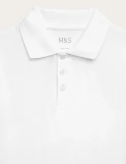 5 Pack Unisex Pure Cotton School Polo Shirts (2-18 Yrs)