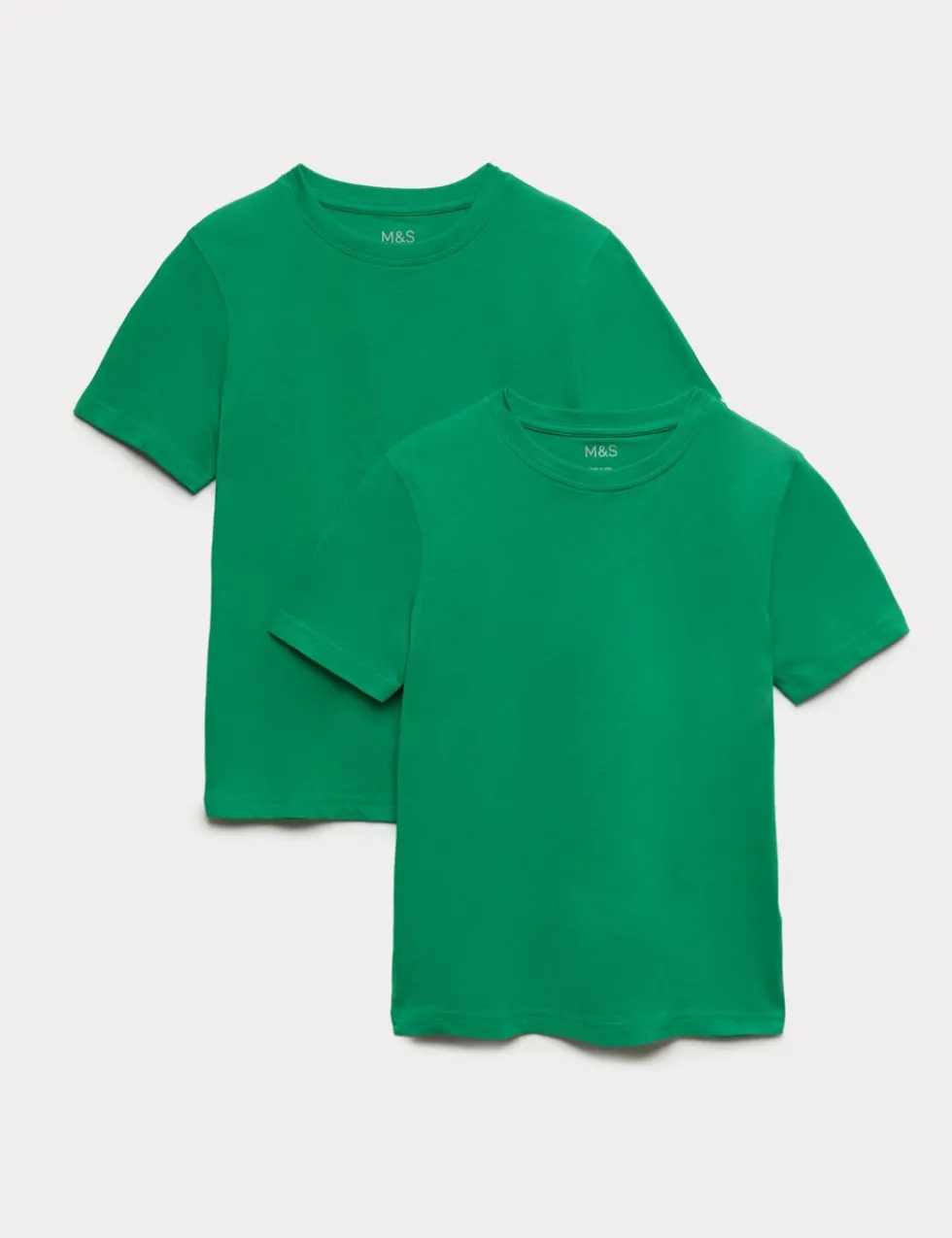 2 Pack Unisex Pure Cotton School T-Shirts (2-16 Yrs)