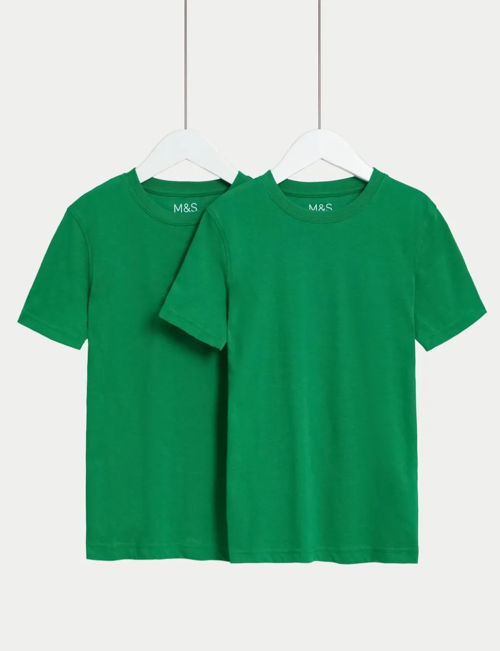2 Pack Unisex Pure Cotton School T-Shirts (2-16 Yrs)