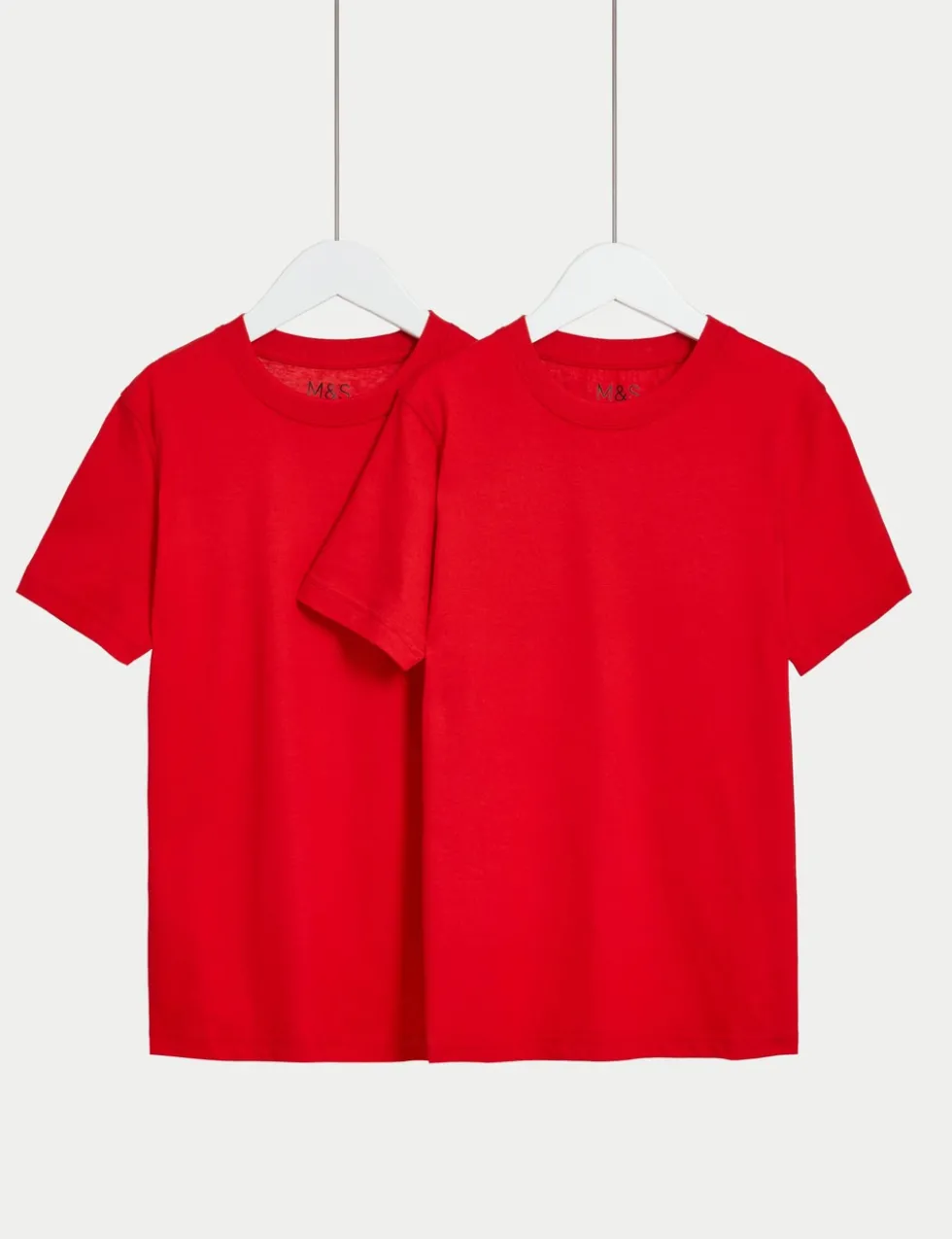 2 Pack Unisex Pure Cotton School T-Shirts (2-16 Yrs)