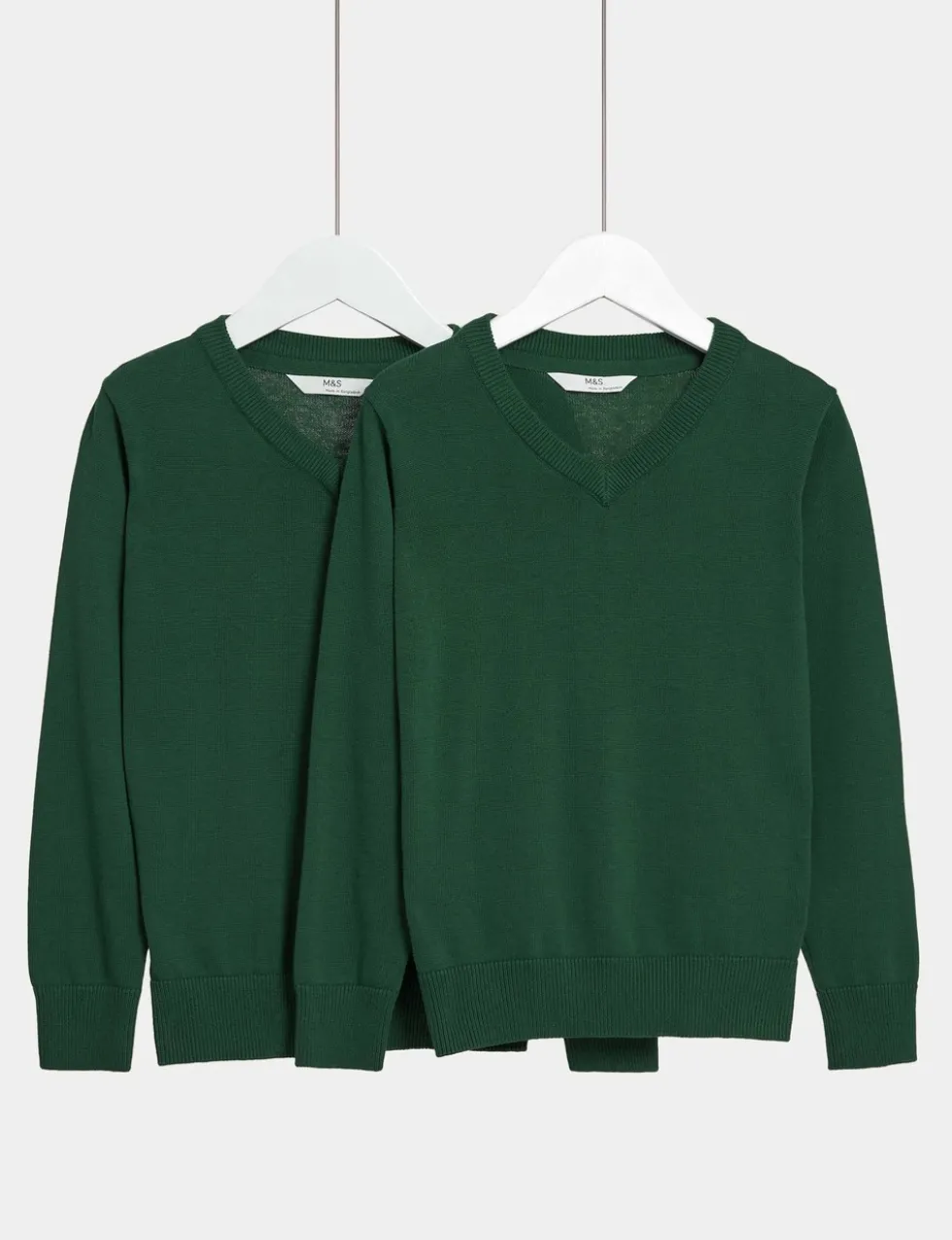 2 Pack Unisex Pure Cotton School Jumper (3-18 Yrs)