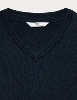 2 Pack Unisex Slim Fit Cotton School Jumpers (3-18 Yrs)