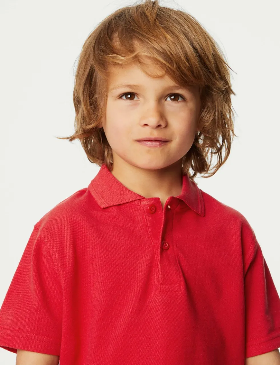 3 Pack Unisex Stain Resist School Polo Shirts (2-18 Yrs)
