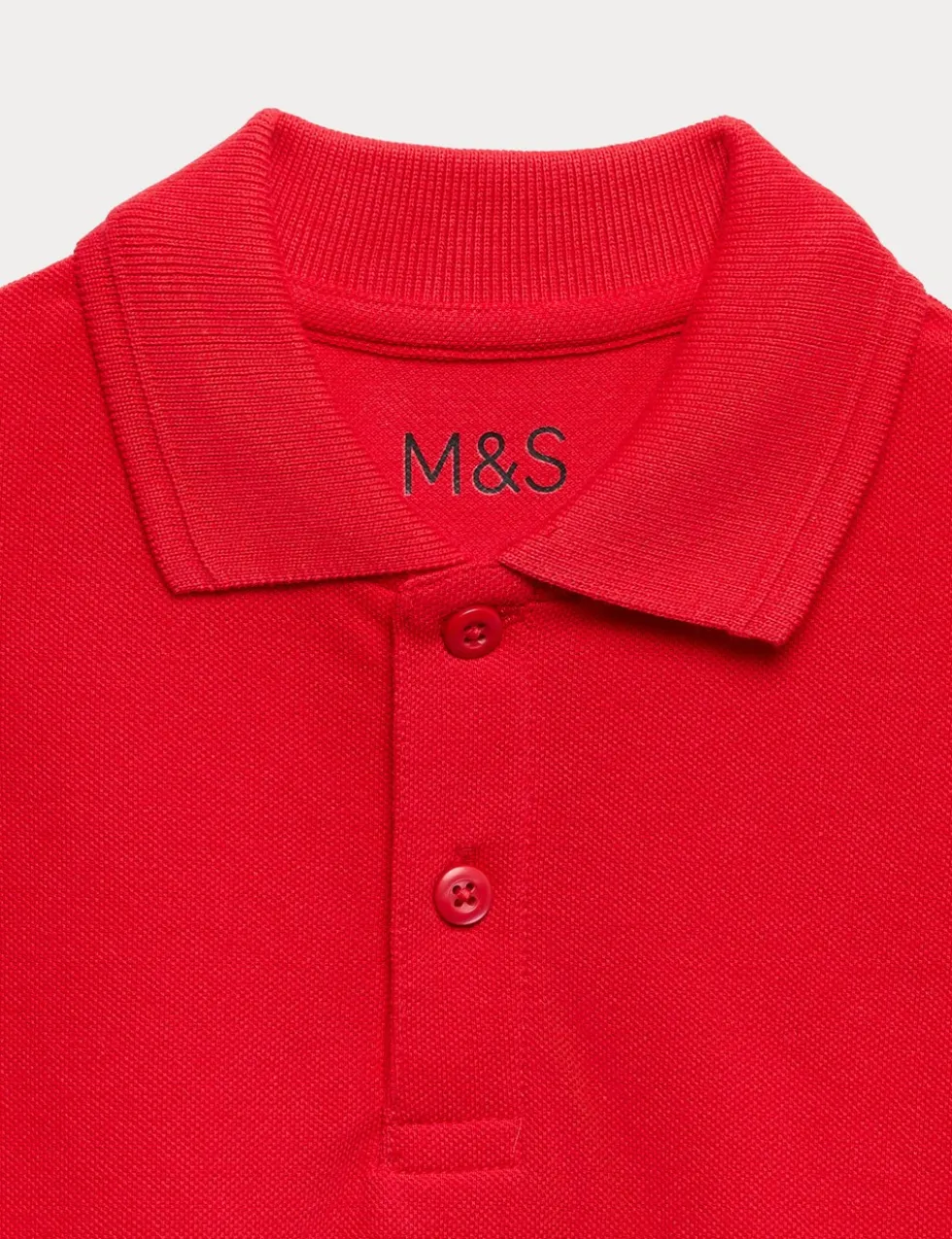 3 Pack Unisex Stain Resist School Polo Shirts (2-18 Yrs)