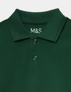 2 Pack Unisex Stain Resist School Polo Shirts (2-18 Yrs)