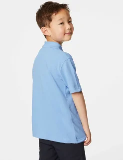 3 Pack Unisex Stain Resist School Polo Shirts (2-18 Yrs)