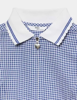 2 Pack Zip Gingham School Dresses (2-14 Yrs)