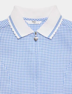 2 Pack Zip Gingham School Dresses (2-14 Yrs)