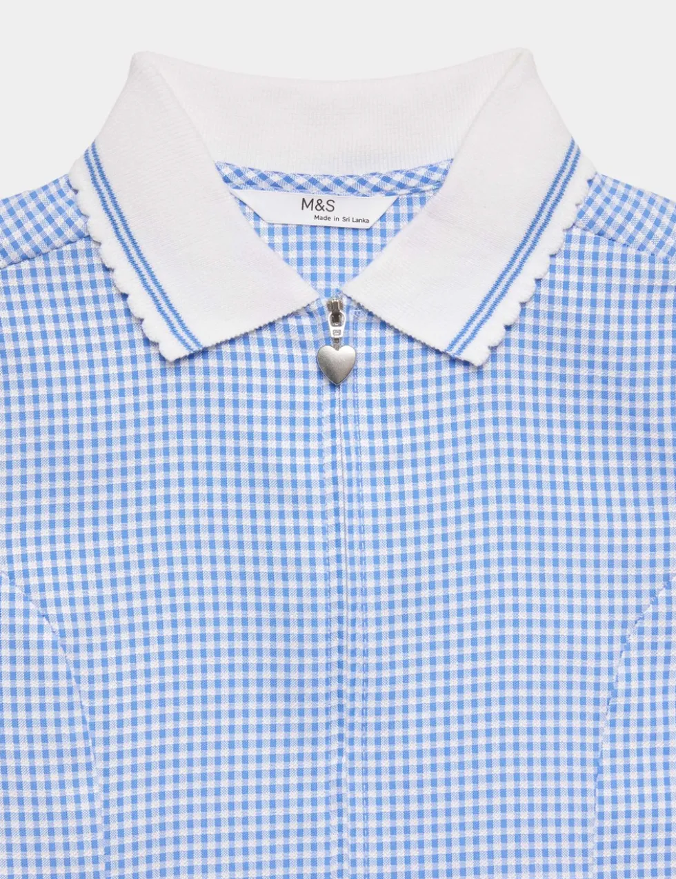2 Pack Zip Gingham School Dresses (2-14 Yrs)