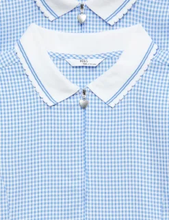 2 Pack Zip Gingham School Dresses (2-14 Yrs)