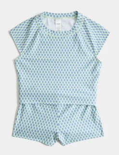 2 Piece Block Print Swim Set (6-16 Yrs)