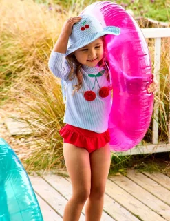 2 Piece Cherry Stripe Swim Set (6 Mths-6 Yrs)