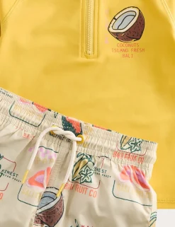 2 Piece Coconut Graphic Swim Set (2-8 Yrs)