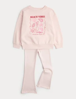 2 PIece Cotton Rich Beach Vibes Outfit (2-10 Yrs)