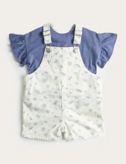 2 Piece Cotton Rich Dungaree Outfit (0-3 Yrs)