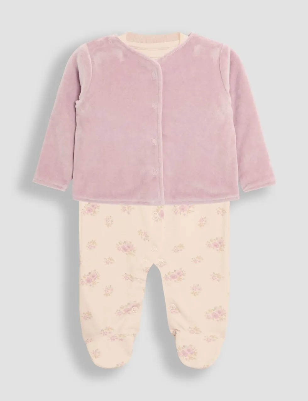 2 Piece Cotton Rich Floral Outfit (7lbs-12 Mths)