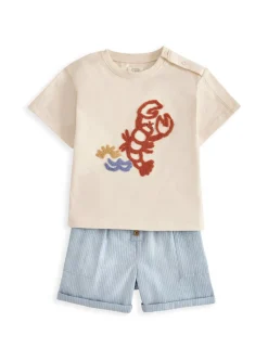 2 Piece Cotton Rich Lobster Top & Bottom Set (0-3 Years)