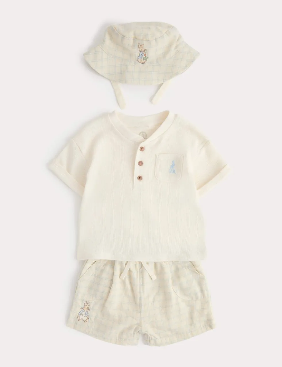 3 Piece Cotton Rich Peter Rabbit ™ Shorts Outfit (0-3 Yrs)